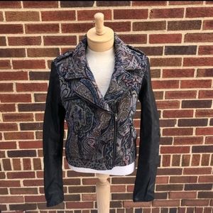 Ecote Paisley Tapestry Moto Jacket M